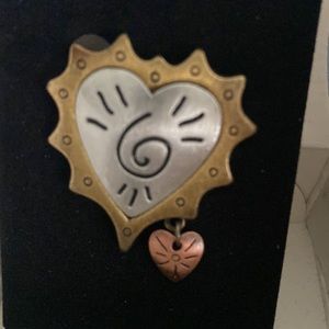 Avon Vintage Heart Brooch and Earrings